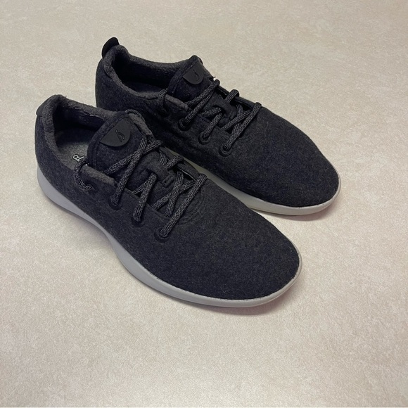 Allbirds Shoes mens wool runners Sneakers Grey Wool Low Top Lace Up Comfort M10 - Picture 2 of 9